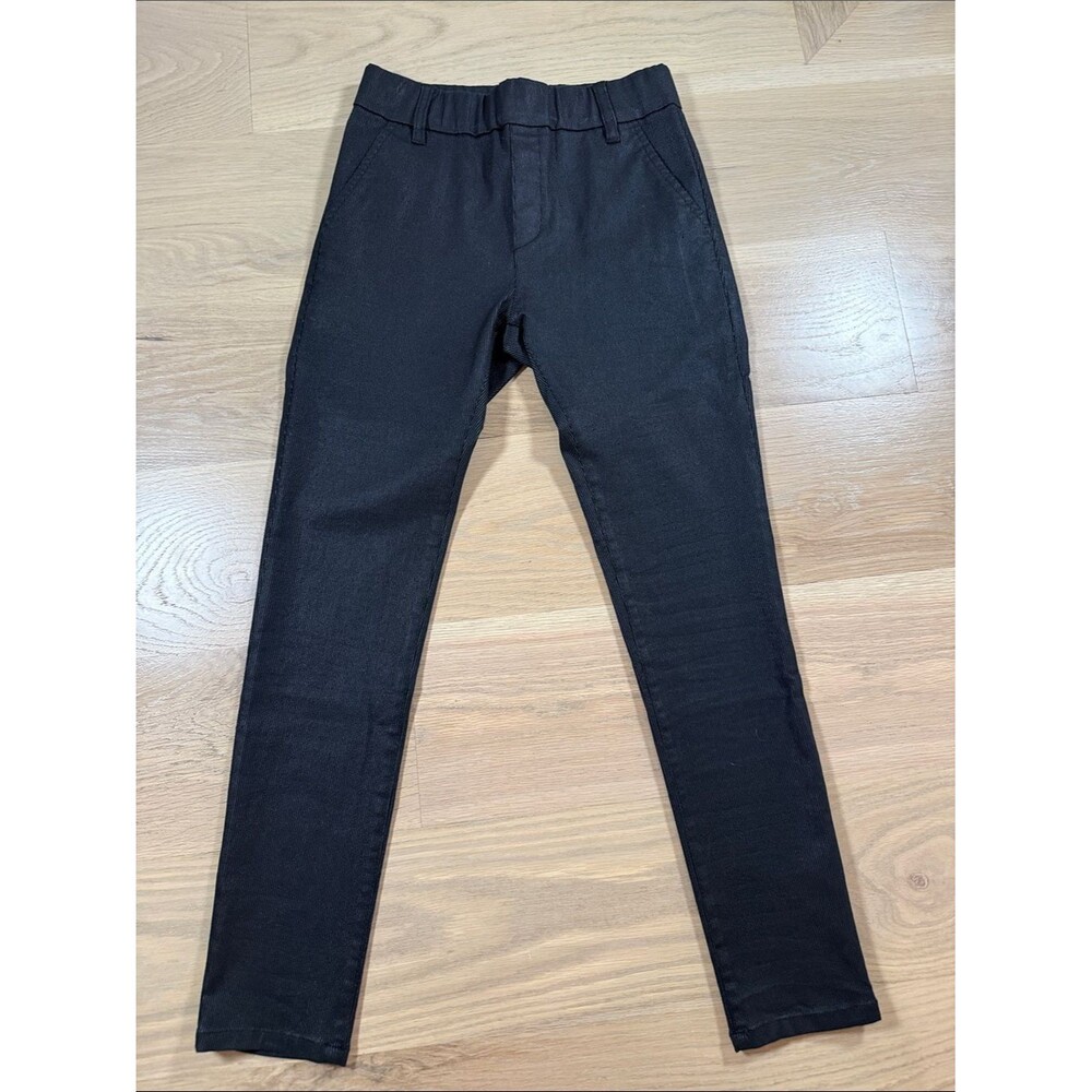 Bevy Flog Pants Womens 26Black Coated Textured Stretch Pull On Jeans Israel
